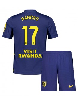Atletico Madrid David Hancko #17 Replika Borta Kläder Barn 2025-26 Kortärmad (+ byxor)
